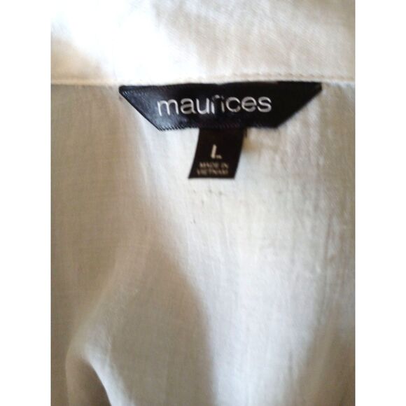 Maurices Women’s White Ruffle Front Blouse Top Size XS 3/4 Sleeve Pintuck - Picture 5 of 5